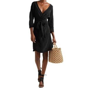 envelope 1976 dress San Diego Black Wrap Minimalist Chic Size 40 NWT $515
